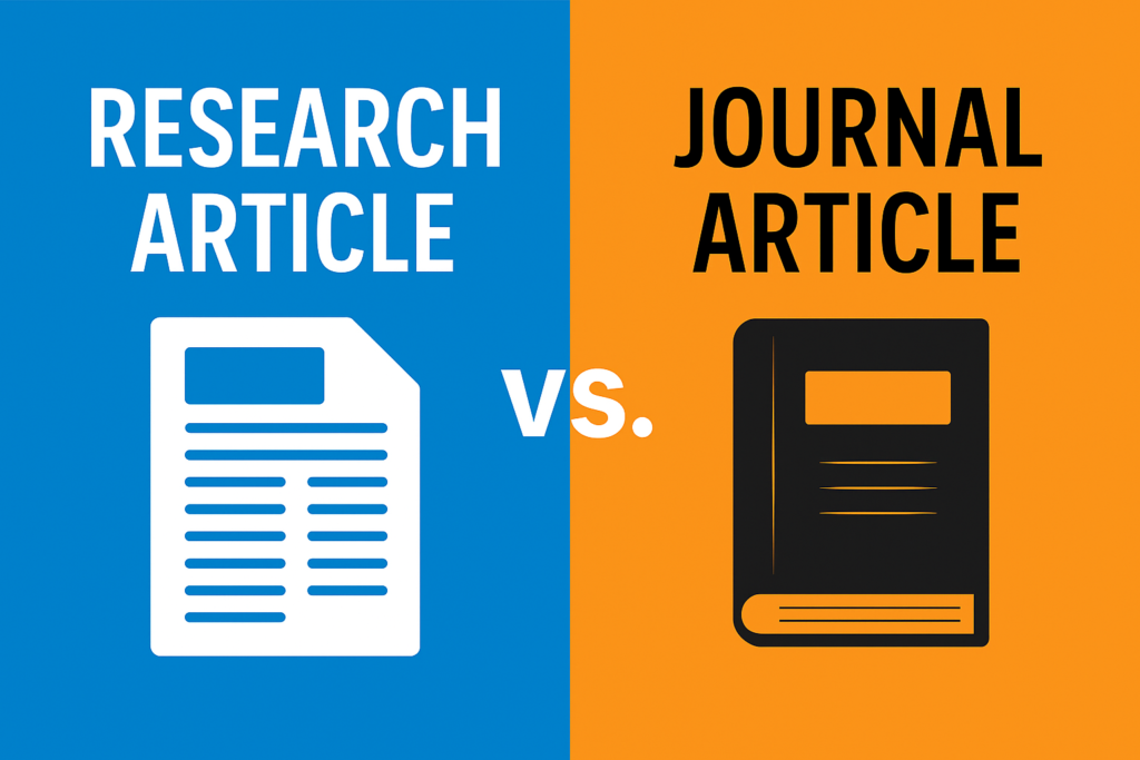 difference between a research article and a journal article